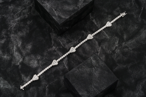 Pulsera de cadena de eslabones cubanos de dos filas VVS Moissanite, nuevo diseño, joyería de diamantes cultivados en laboratorio, plata, oro, piedra principal, venta de India - Product Image 4