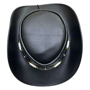 Sombrero Vaquero Occidental de Cuero Duradero, Estilo Campestre Premium, para Viajes al Aire Libre, Uso Diario, Fiestas, Pesca, Deportes, Festivales - Product Image 4