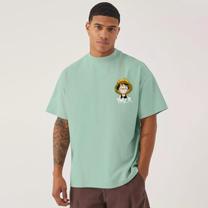 T-shirt en coton à impression numérique graphique pour hommes, t-shirt à manches courtes à la mode Hip Hop, t-shirt décontracté à épaules tombantes. - Product Image 4