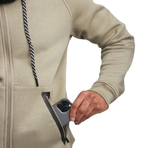 Pur coton 360G lourd printemps automne sport loisirs pull à capuche pour hommes femmes couleur unie Logo avant coupe ample pour l'hiver - Product Image 3