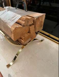 Porte-bûches en fer au design magnifique en matériau tressé, forme personnalisée pour des solutions élégantes de rangement du bois de chauffage - Product Image 4