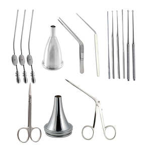 ชุดเครื่องมือผ่าตัดทำจาก myringotomy 15ชิ้นทำจากสเตนเลสสตีลเครื่องมือผ่าตัดหู - Product Image 1