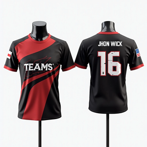 Personalizable transpirable cuello redondo ropa deportiva ecológica sublimada hombres Softball fútbol pesca Jerseys equipo uniformes - Product Image 4