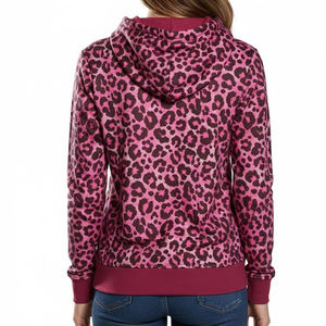 Pull à capuche en coton surdimensionné pour femmes, best-seller, étiquette privée, votre propre style, bonne qualité, pulls à capuche léopard pour femmes - Product Image 2