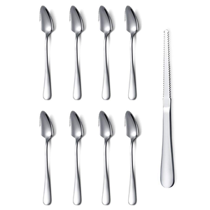 Offre spéciale, vente en gros, ensemble de cuillères à pamplemousse en acier inoxydable, meilleur design, couverts demi-dentelés, couverts en métal - Product Image 3