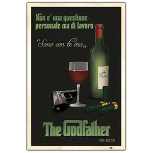 Affiche sur toile Der Pate 'I'm with You Now' avec motif de bouteille de vin pour décoration murale - Product Image 2