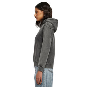 Sudadera con Capucha para Mujer, Bordada, Deportiva, Gruesa, 100% Algodón, Color Negro Oscuro, con Espacio para Logotipo, Ecológica - Product Image 2