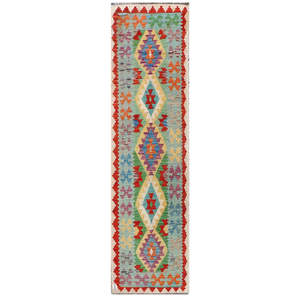 Tapis de couloir Maimana Afghanistan Kilim 293 x 80 cm - Product Image 1