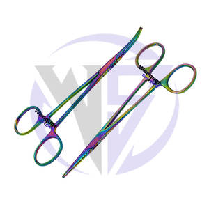 คีมเคลลี่หลากสี 2 ชิ้น 14 ซม. แบบตรง/โค้ง เครื่องมือแพทย์ผ่าตัด จัดส่งรวดเร็ว - Product Image 2