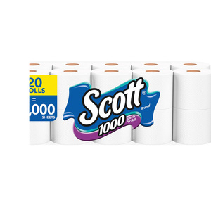 Scott 1,000 Toilet Paper, 20 Rolls, 1,000 <b>Sheets</b> Per Roll - Product Image 1
