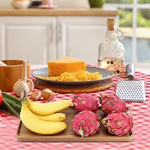 New Arrival Elegant Natural Color Decorative Wood Trays Hot Selling Wooden <b>Serving</b> Trays Coffee Table Kitchen Living Room <b>Dishes</b> - Product Image 4