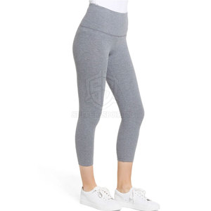 Leggings de Yoga taille moyenne pour femmes de haute qualité du fabricant professionnel coupe ajustée taille élastique nouveauté Style à motif solide - Product Image 4