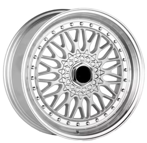 Roda Forjada RCSR Personalizada de 1 Peça com Múltiplos Raios, Estilo AAS, Face Dourada e Borda Prateada Escovada para BMW E30 G20 G30 AUDI A4 B8 - Product Image 1