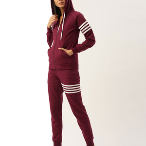 Quantité minimale de commande bas grande taille femmes hiver imprimé décontracté survêtement costume à manches longues léger 100% coton 2 pièces survêtement - Product Image 2