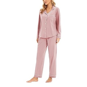 Conjunto de Pijama de Dos Piezas para Mujer, Primavera-Verano, Estampado Animal, Tejido de Bambú y Microfibra, Transpirable, Cintura Elástica, Estilo Casual - Product Image 4