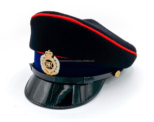 High end custom structured headwear bullion badge premium ceremonial uniform <b>hats</b> structured fit bulk wholesale supplier - Product Image 5