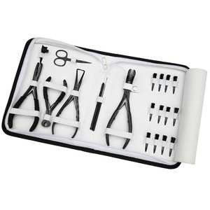 Professional Hair <b>Extension</b> Pliers with Bead Crimper Remover Tape-In Tool Keratin Bond Cutter Loop Hook and Duckbill <b>Clips</b> - Product Image 1