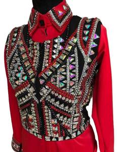 Mejor precio Premium Western Showmanship Red Horse Riding Jacket Nuevo diseño - Product Image 4