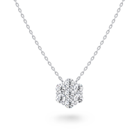 Pendentif en diamant de laboratoire taille brillant de 1,0 carat, certifié IGI, or massif 14 carats, clarté VVS1-2, couleur DEF GH, pour femme