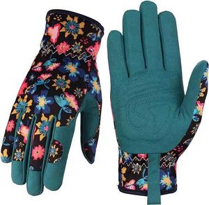 Gants en cuir imperméables confortables pour femmes, compatibles avec les écrans tactiles ambidextres, design 3D pour le jardinage, l'élagage des roses, la plantation - Product Image 1