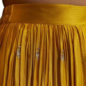 Conjunto de traje amarillo Zari Palazzo con Dupatta, venta al por mayor, fábrica de ropa étnica OEM para mujeres, proveedor a granel, fabricante de moda personalizado - Product Image 6
