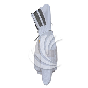 Chaqueta de apicultura profesional con cremallera frontal, bolsillos ventilados y velo de malla - Product Image 2