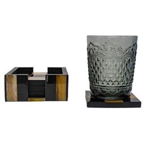 Sous-verres de table en corne de buffle naturelle, faits à la main, accessoires rustiques pour boissons, haute qualité - Product Image 2