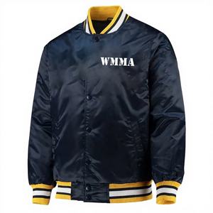 New Red Woolen Bomber <b>Jacket</b> with Yellow Rib <b>Smart</b> <b>Casual</b> Winter Design Thin Thickness Zipper Closure and Button Decoration - Product Image 2