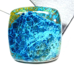 Cabochon de shattuckite fait à la main lisse belles pierres précieuses semi-précieuses en vrac Shattuckite naturelle pour la fabrication de bijoux prix de gros - Product Image 1