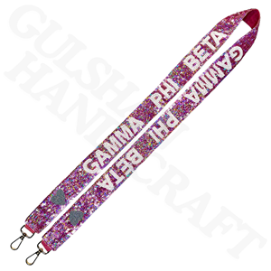 Kappa อัลฟาทีต้าเลื่อมหัวใจกระเป๋าลูกปัดสายคล้องทำด้วยมือสีดำและสีทองปรับได้กระเป๋าสายรัด sorority จิตวิญญาณและเกมวันแฟชั่น - Product Image 4