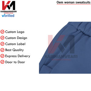 เสื้อสเวตเตอร์สีทึบของผู้หญิงเซ็ต2ชิ้นเสื้อสเวตเตอร์คอกลมเสื้อวอร์มเสื้อวอร์มเสื้อสวมหัวมีชายเสื้อแบบไม่สม่ำเสมอฤดูใบไม้ร่วง - Product Image 6