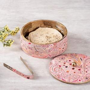 New <b>Wooden</b> Roti <b>Box</b> with Strong Lid for Maintaining Heat and Softness Affordable Handmade <b>Wooden</b> Chapati <b>Storage</b> <b>Box</b> - Product Image 2