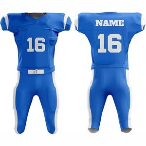 Uniforme de Fútbol Americano Sublimado Personalizado de Último Diseño, Jersey Corto 100% Poliéster, Transpirable, Unisex para Adultos - Product Image 4