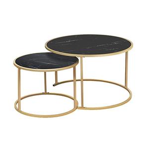 La mayoría de las ventas, mesa de café y nido de mármol blanco único, diseño moderno, recién llegado, muebles de sala de estar de Metal - Product Image 3