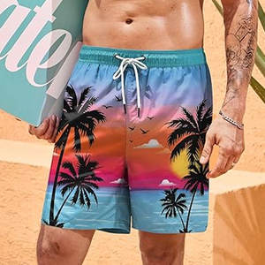 กางเกงขาสั้นผ้าใบผ้าฝ้ายพิมพ์ลายสำหรับผู้ชายอินเทรนด์ลำลองดีไซน์หลากสีระบายอากาศได้ดีเป็นมิตรกับสิ่งแวดล้อม - Product Image 5