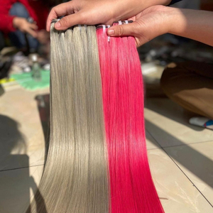 High Quality Trendy Pink Mirror Bone Straight Virgin Human Hair Extensions <b>Frontal</b> <b>Wig</b> and Bundles High Trendy Fashionable - Product Image 5