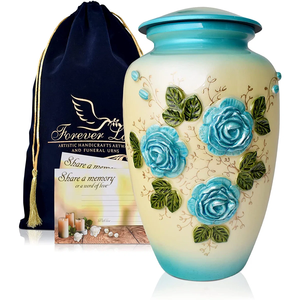 Urna Funeraria de Metal para Adultos, Estilo Clásico, Ecológica, Hecha a Mano, Capacidad de 1-2L, Recuerdo Funerario, Ossario Conmemorativo - Product Image 1