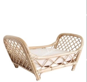 Hermosa cuna de ratán para bebé, cuna de bambú de madera, cestas de bebé para fotografía de recién nacido, accesorio para dormitorio, sala de estar, uso al aire libre - Product Image 4