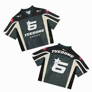 Venta al por mayor personalizado cuello en V de secado rápido peso pesado Boxy Puff impresión camiseta malla fútbol baloncesto fútbol Jersey camisetas para hombres - Product Image 3