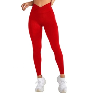 Venta al por mayor de mallas de impresión personalizada de las mujeres de tela suave de Yoga de talle alto mallas de diseño deportivo para las mujeres | Servicio OEM - Product Image 6