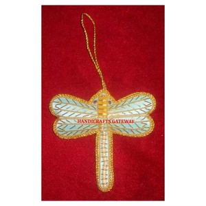 Nuevo Producto Indio de Bordado con Hilo Dorado en Forma de Libélula, el Mejor Adorno Colgante Navideño para Decoración Navideña - Product Image 1