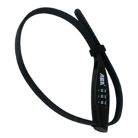 Antivol de vélo ABA Guard Your Ride en alliage d'acier et de zinc à 3 chiffres, 45 cm, avec logo personnalisé, modèle TW ARV-S009, noir