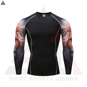 New Arrival High Quality Unisex Gym Fitness <b>Compression</b> <b>Shirts</b> Breathable Quick Dry 100% Polyester Customizable Made in Pakistan - Product Image 4