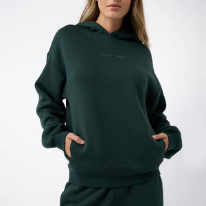 Sweats à capuche en coton épais hiver femmes Fit poche kangourou couleur unie Sublimation impression tissu tricoté Bangladesh vêtements confortables - Product Image 3