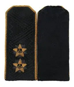 Jeu d'épaulettes brodées à la main OEM pour hommes épaulettes tactiques personnalisées pour officiers insignes d'épaulettes uniformes