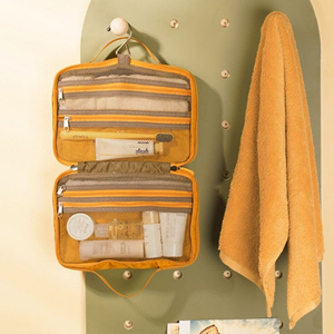 กระเป๋าเครื่องสำอางแบบพกพาพับได้แบบตะขอแขวนและกระเป๋าจัดระเบียบหลายช่องสามารถปรับแต่งได้จากเวียดนาม - Product Image 4