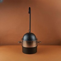 Chauffe-plat arabe avec couvercle en forme de dôme et support, idéal pour les buffets du Ramadan |   Bol de service de luxe pour fondue chinoise du Moyen-Orient
