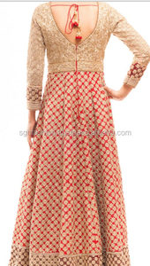 Handmade Beaded Anarkali Dress Latest Fashion Heavy Ethnic Silk Georgette Suit Design for Adults <b>Indian</b> & <b>Pakistani</b> <b>Clothing</b> - Product Image 5