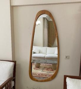 Espejo de Pared de Madera Art Deco de Lujo Hecho a Mano, Marco de Madera Natural, Decoración de Interiores Ecológica - Product Image 3