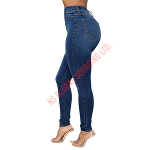 Pantalones vaqueros clásicos para mujer con estilo recto, tela duradera, cintura cómoda, perfecta para la Oficina y el estilo diario - Product Image 1
